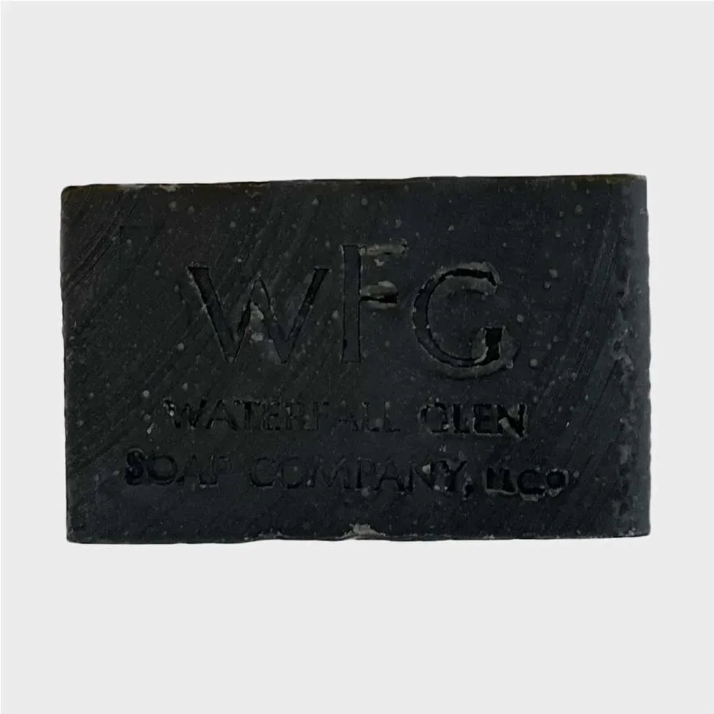 black colored bar soap