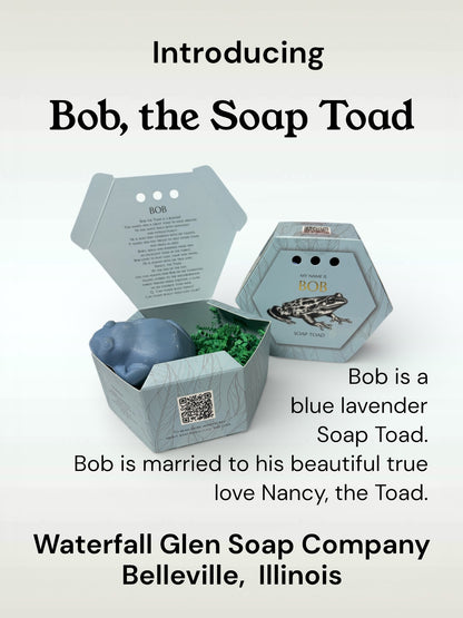 Bob, blue lavender Soap Frog