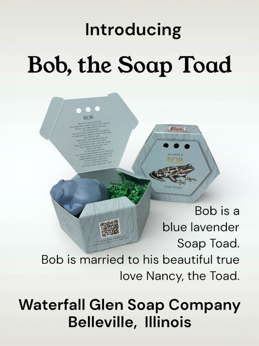 Bob, blue lavender Soap Frog
