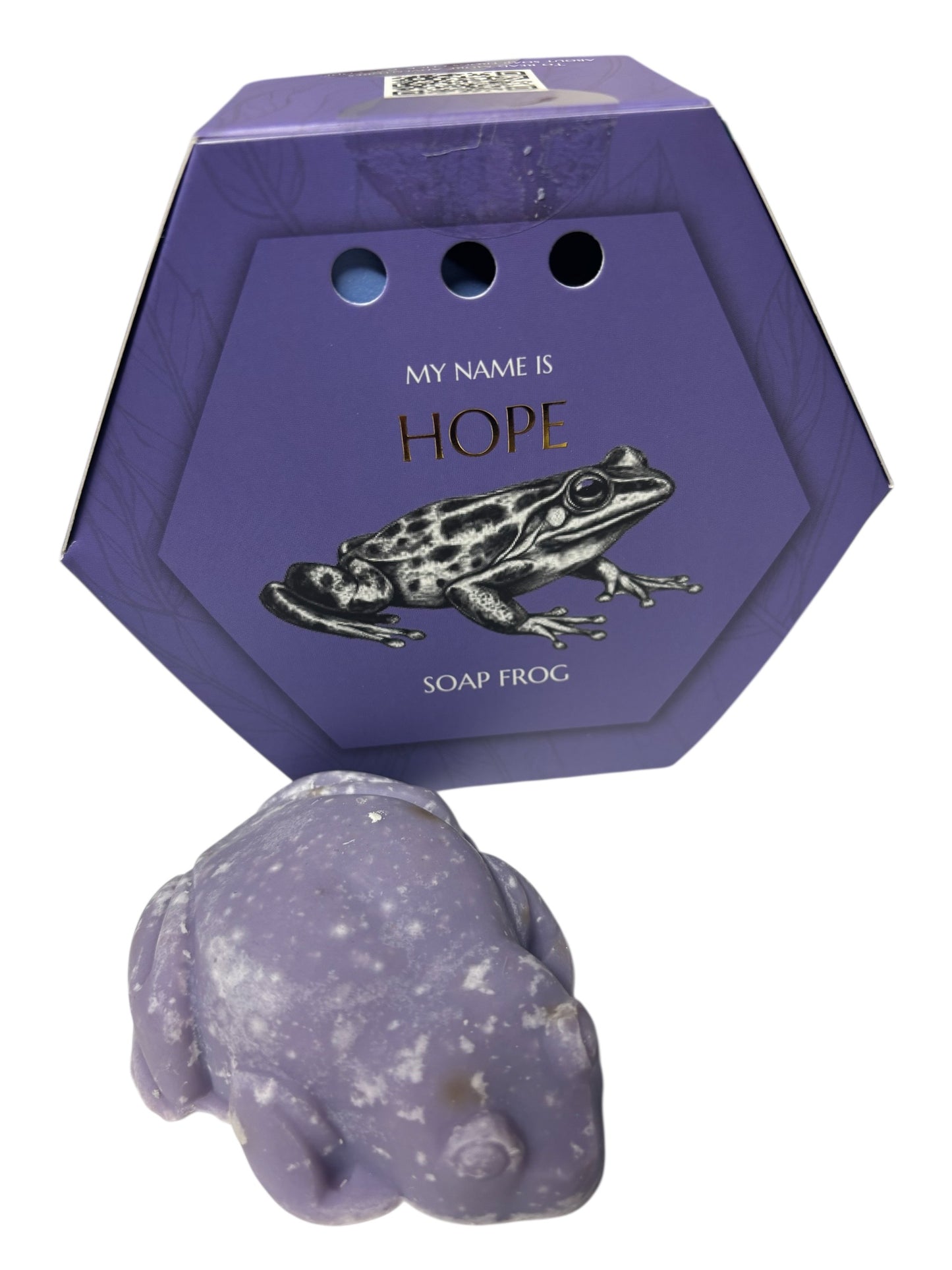 A blue lavender scented Soap Toad