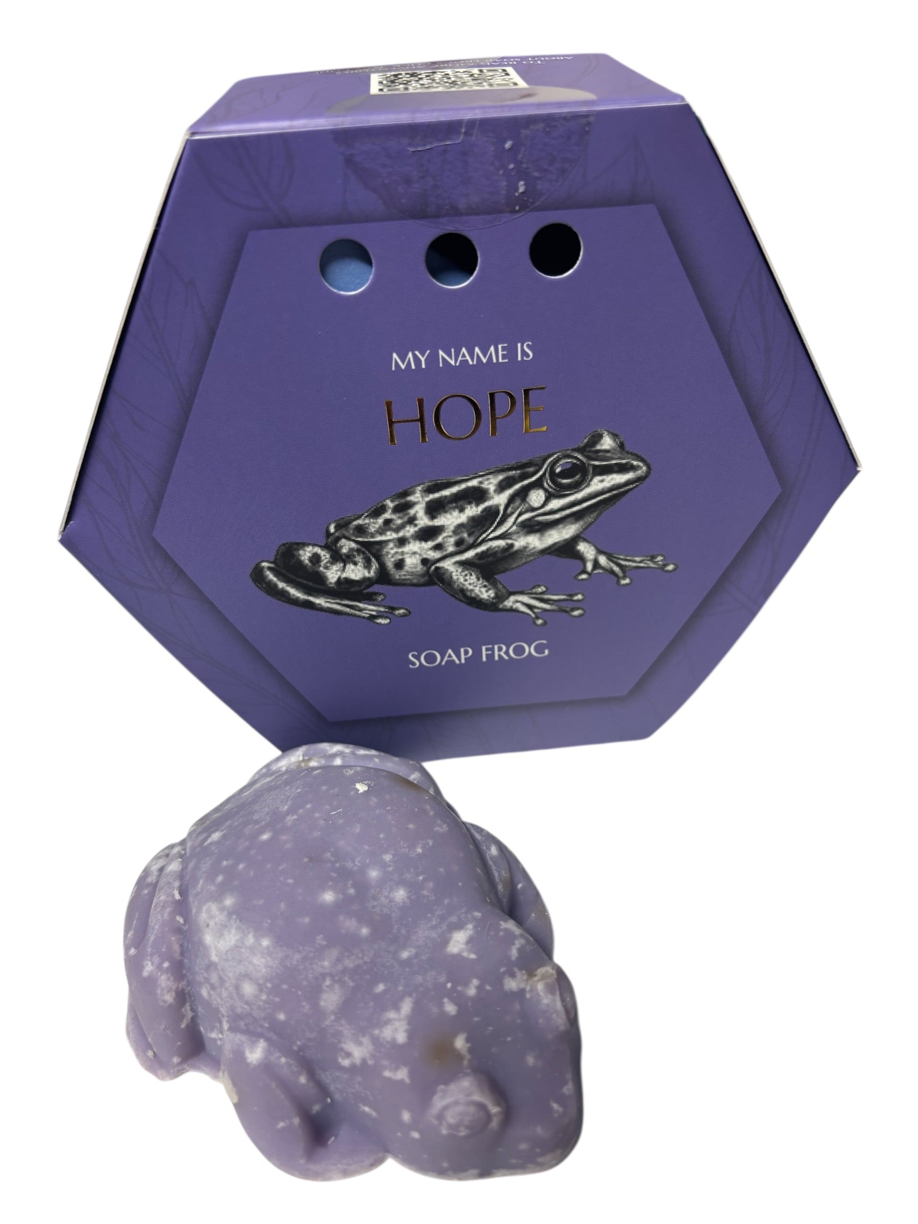 A blue lavender scented Soap Toad