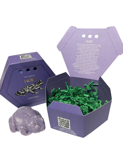Hope, the green tea & pear Soap Frog