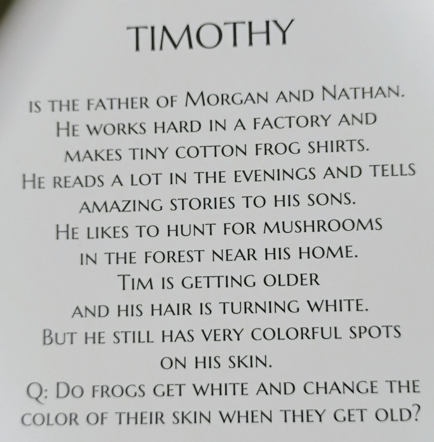Timothy the Frog