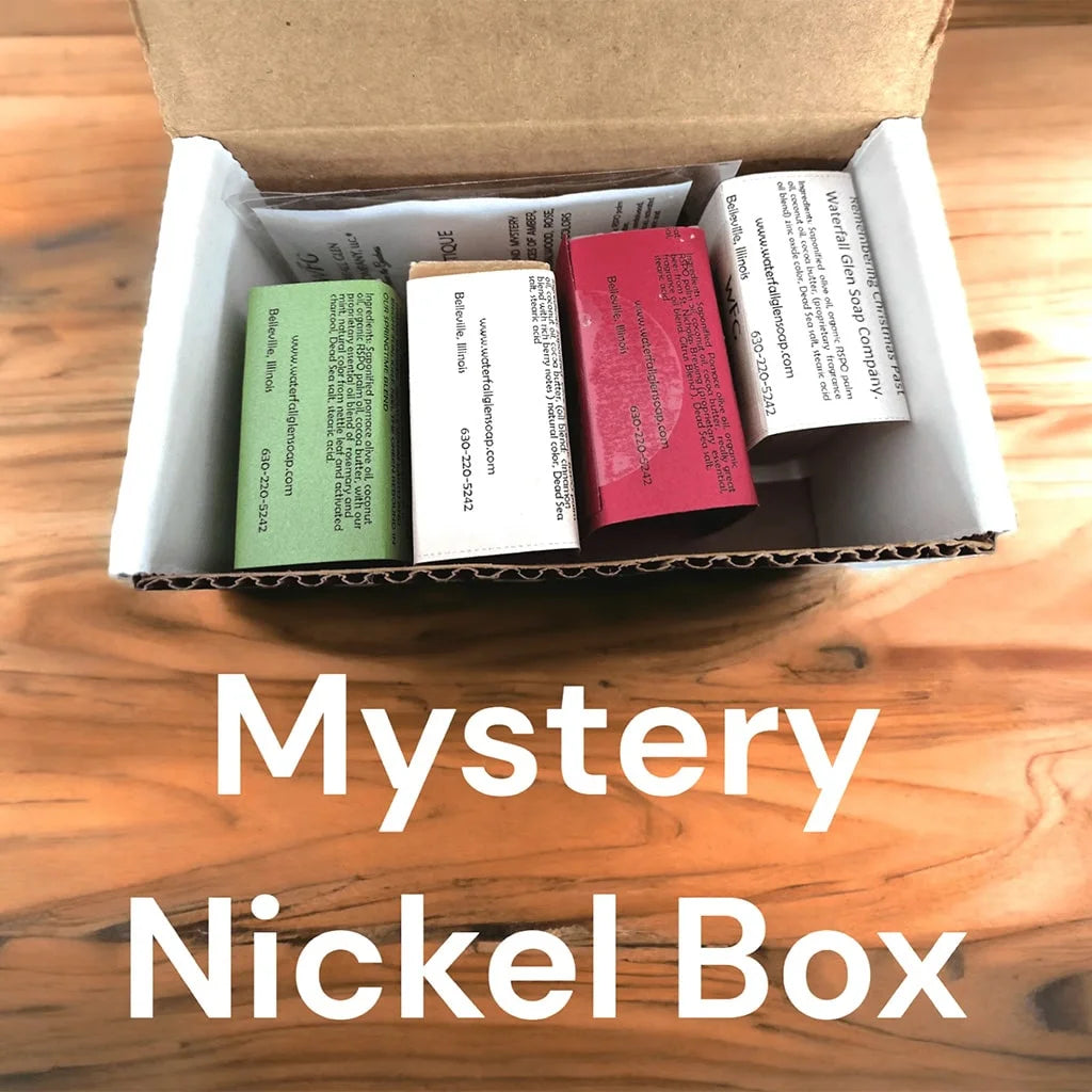 mystery scented nickel box inside packaged box
