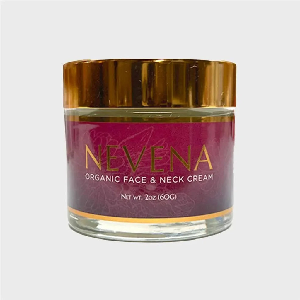 nevena face cream, small bottle, red and gold label