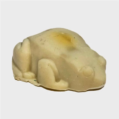 timothy the frog, frog shaped bar soap, yellow color